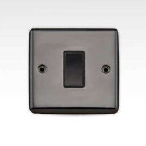 Arlec Metal Screwed 10 Amp 1 Gang 2 Way Switch Black Nickel