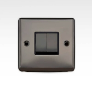 Arlec Metal Screwed 10 Amp 2 Gang 2 Way Switch Black Nickel £10.00