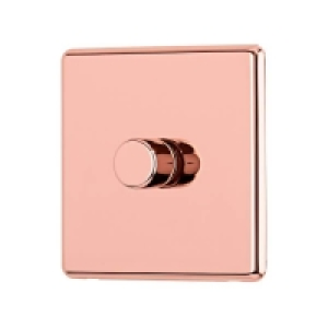 Homebase  Arlec Fusion 1 Gang 2 Way Rose Gold Dimmer switch