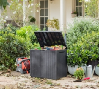 Keter City Outdoor Garden Storage Box 113 Litres - Graphite £25.00