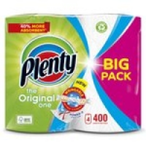 Plenty White Kitchen Roll 400 Sheets £6.50