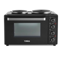 RobertDyas  Tower DYT14044 32L Mini Oven with Hobs -Black