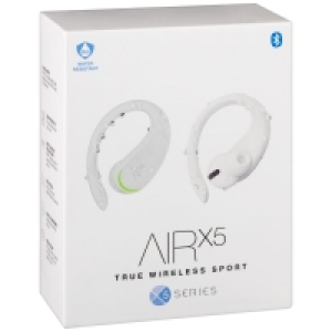 Airx5 True Wireless Sport Earbuds with Charging Case - White
