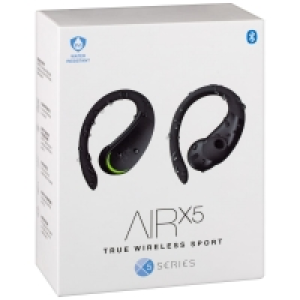 Airx5 True Wireless Sport Earbuds with Charging Case - Black