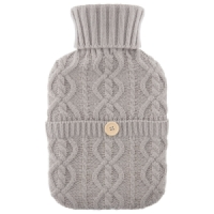 Knitted Hot Water Bottle 2L - Grey £3.50