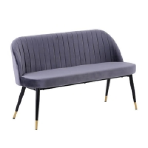 Illona Velvet Dining Bench - Grey £180.00