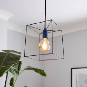 Edge 1 Light Pendant - Navy £25.00