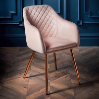 BMStores  Loft Studio Velvet Dining Chair - Blush