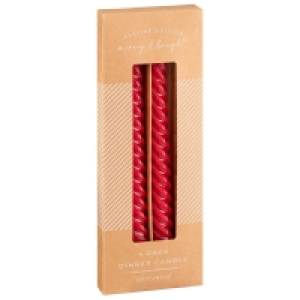 Red Dinner Candles 4pk