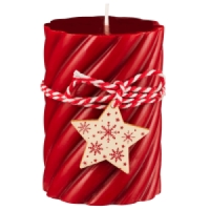 Red Twist Pillar Candle