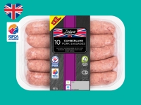 Lidl  Deluxe 10 Outdoor Bred British Pork Cumberland Sausages