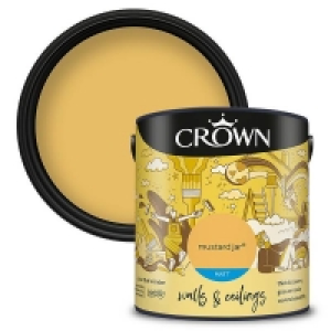 Crown Walls & Ceilings Matt Emulsion Mustard Jar - 2.5L
