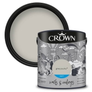 Crown Walls & Ceilings Matt Emulsion Grey Putty - 2.5L £21.00