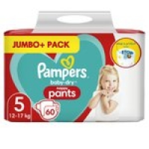Pampers Baby-Dry Nappy Pants Size 5 Pants Jumbo + Pack