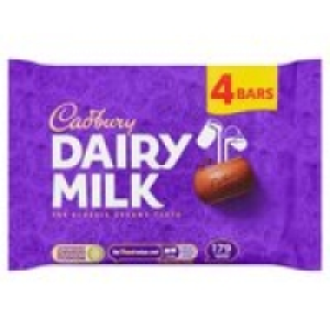 Cadbury Dairy Milk Chocolate Bar Multipack 4 Pack £1.35