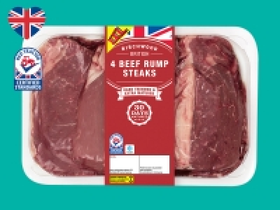 Birchwood 4 British Beef 30-Day Matured Rump Steaks £10.99