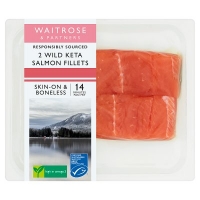 Waitrose  Waitrose 2 MSC Wild Keta Salmon Fillets