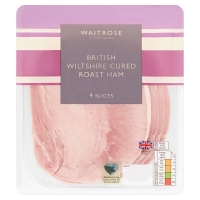 Waitrose  Waitrose British Wiltshire Cured Ham 4 Slices