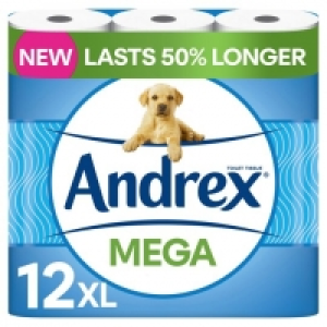 Andrex Classic Clean Toilet Tissue 12 Mega Rolls