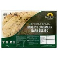 Morrisons  The Clay Oven Bakery Garlic & Coriander Naan Breads