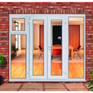 PVCu French Doors 8FT & 1 Sash 1 Side Panel