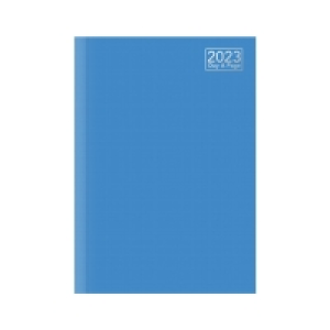 A5 Bright Page a Day Diary 2023 - Blue