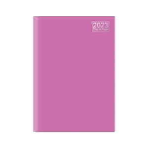 A5 Bright Page a Day Diary 2023 - Pink