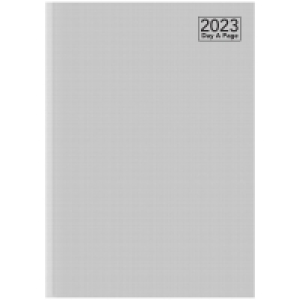 A4 Page a Day Diary 2023 - Silver