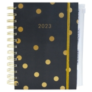 Organiser Diary 2023 - Gold Polka Dots