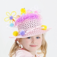 HomeBargains  Hoppy Easter: Bonnet Craft Set - Pink