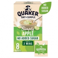 Tesco  Quaker Oat So Simple No Added Sugar Apple Porridge 8Pk 271G