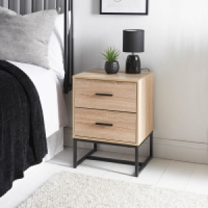 Michigan 2 Drawer Bedside Table