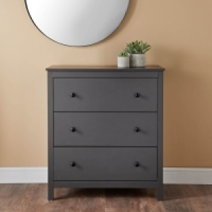 Oslo Grey 3 Drawer Chest
