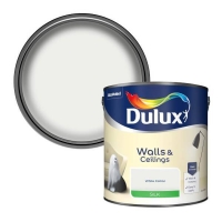 Homebase  Dulux White Cotton - Silk Emulsion Paint - 2.5L