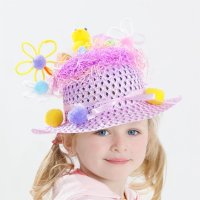 HomeBargains  Hoppy Easter: Bonnet Craft Set - Purple