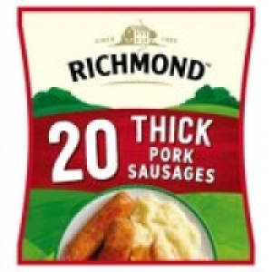 Richmond 20 Thick Frozen Pork Sausages £2.85