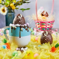HomeBargains  Hoppy Easter Hot Chocolate Easter Eggs 10 Pack
