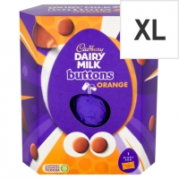 Tesco  Cadbury Dairy Milk Orange Giant Buttons Easter Egg 410G