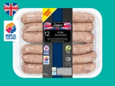 Deluxe Family Pack 12 British Pork Sausages