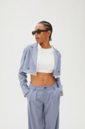 Cropped double-breasted blazer £16.00