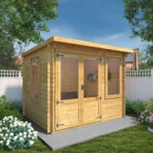 Mercia 3m x 2.4m Pent Log Cabin - 19mm £1,249.99