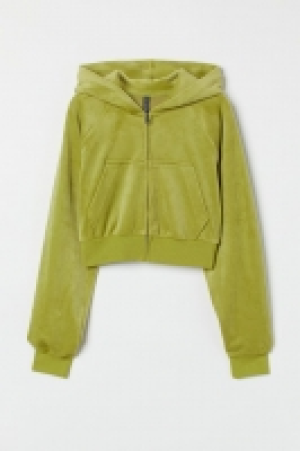 Cropped velour hoodie £10.00