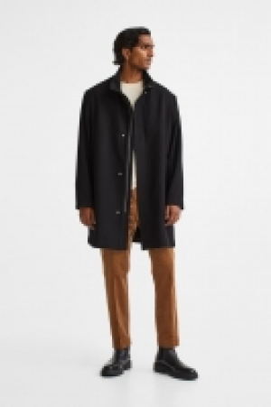 Wool-blend funnel-collar coat £50.00