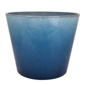 Glazed Finish Blue Planter - 50cm