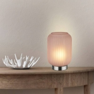 Pearl Frosted Table Lamp - Rose £20.00