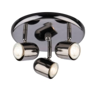 Phoenix 3 Lamp Spotlight Plate - Black Chrome £25.00