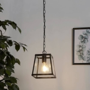 Bellevue 1 Light Industrial Pendant - Black £55.00