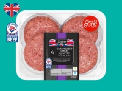 Deluxe 4 Caramelised Onion British Beef Burgers