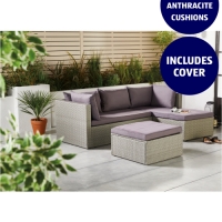 Aldi  Grey & Anthracite Corner Sofa