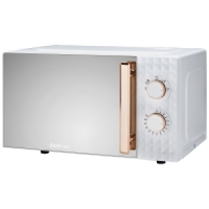 BMStores  Goodmans Diamond White and Rose Gold Microwave